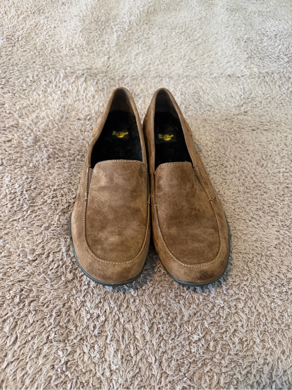 AK Anne Klein Maslipnslide iFlex Brown Suede Loafers Slip On Shoes Size 10